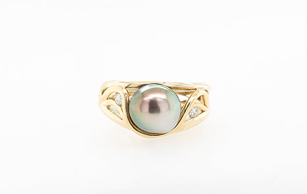 Pearl & Diamond Ring 9Y