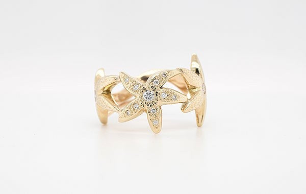 Diamond Starfish Ring 