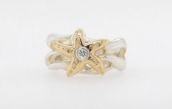 Starfish Diamond Ring SS 9Y