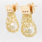 French Knitted Mini Pearl Cradle Earrings