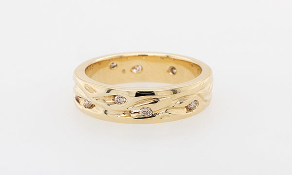 Wedding Ring Gents Organic Champagne Diamonds