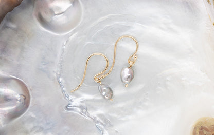 Pearl Keshi Drop Earrings