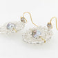 French Knitted Keshi Pearl Circle Earrings