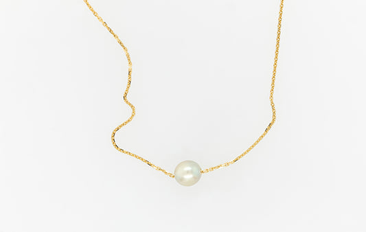 Pearl Slider Necklace Adjustable Chain 7.5mm