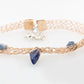 French Knitted Choker Necklace with Lapis Lazuli