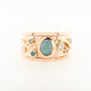 Island Embossed Opal Dimaond Ring