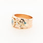 Island Embossed Opal Dimaond Ring