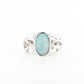 Opal Oval White Gold Solid Ring