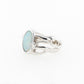 Opal Oval White Gold Solid Ring