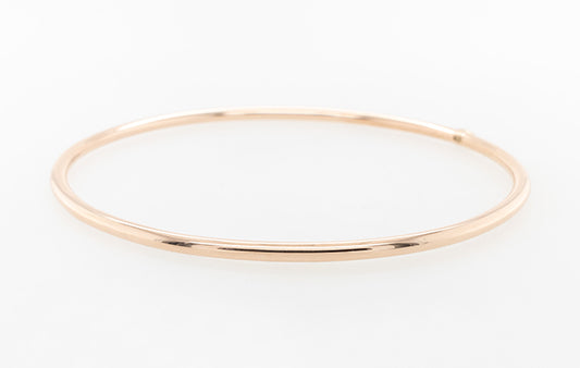 Gold Bangle Rose Solid Round 2.5mm