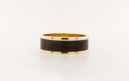 Wedding Ring Wood and Gold