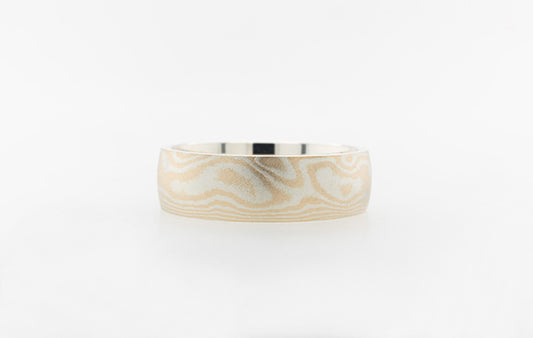 Wedding Ring Mokume-Gane Gold