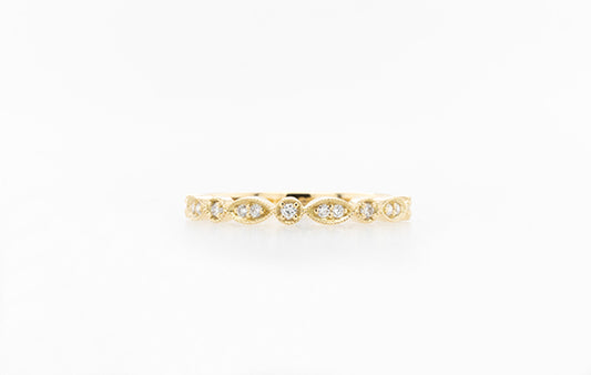 Wedding Ring Alternating Marquise Round