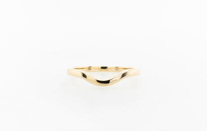 Gold Plain Curved Ring