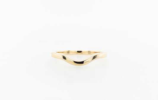 Gold Plain Curved Ring