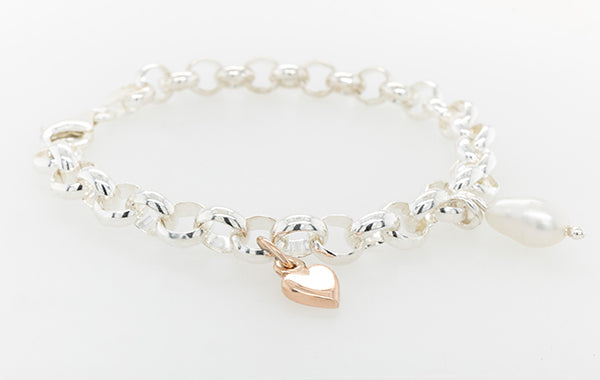 Keshi Belcher Rose Heart Bracelet