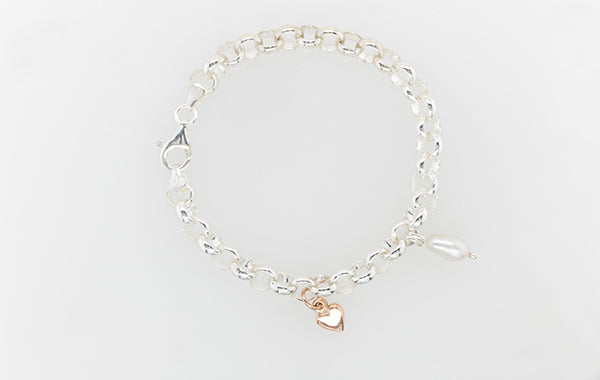 Keshi Belcher Rose Heart Bracelet