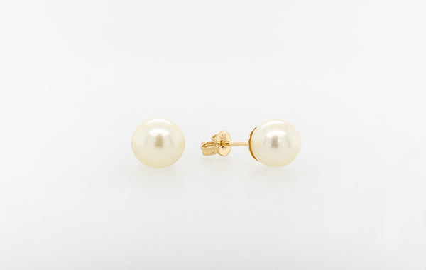 Pearl Stud Earrings 8.09-7.83mm