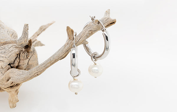 Pearl Akoya Hoop Earrings