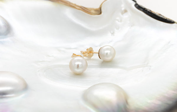 Pearl Abrolhos Akoya Round Stud Earrings