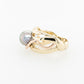 Pearl Diamond Swirl Ring 