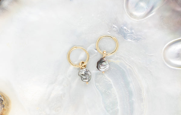 Keshi Pearl Sleeper Earrings