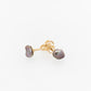 Pearl Keshi Purple Stud Earrings