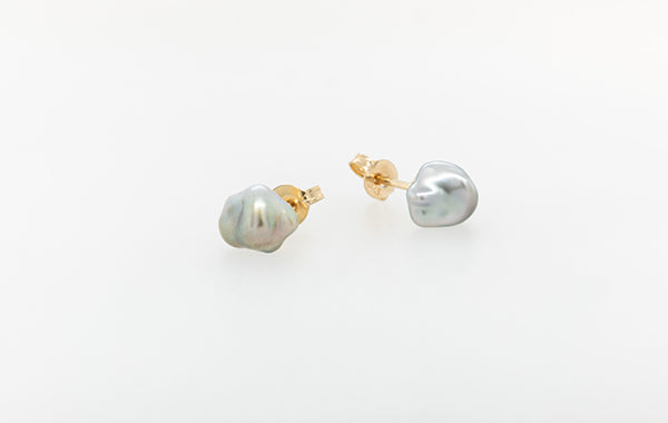 Pearl Keshi Stud Earrings