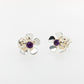 Geraldton Wax Amethyst Stud Earrings