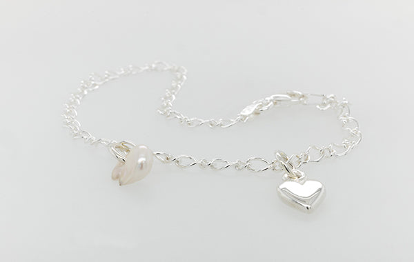 Keshi Akoya Heart Bracelet