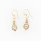 French Knitted Stacked Link Pearl Earrings