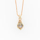 French Knitted Stacked Link Pearl Pendant