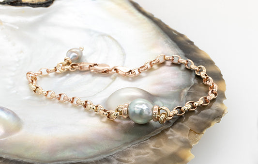 Pearl & Keshi Belcher Bracelet 