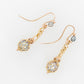 French Knitted Link Pearl Drop Earrings