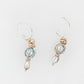 French Knitted Pearl Curled Hook Earrings