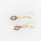 French Knitted Pearl Link Earrings