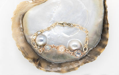 French Knitted Pearl Bracelet