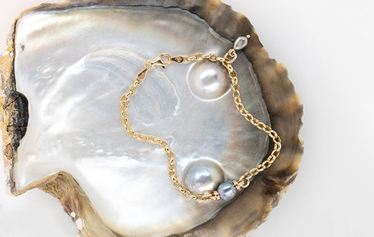 Keshi & Drop Abrolhos Island Belcher Bracelet