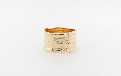 Molten Gold Embossed Ring