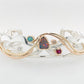 Opal, Ruby & Diamond Double Strand Cuff