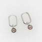 Pearl Oval Huggies Earrings