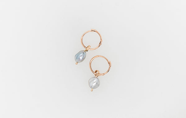 Pearl Keshi Sleeper Earrings