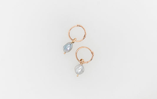 Pearl Keshi Sleeper Earrings