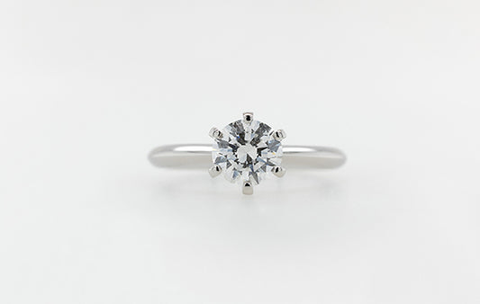 Platinum 1.00ct Diamond Solitaire Engagement Ring