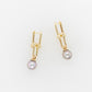 Pearl Saddle-Ball Drop Earrings