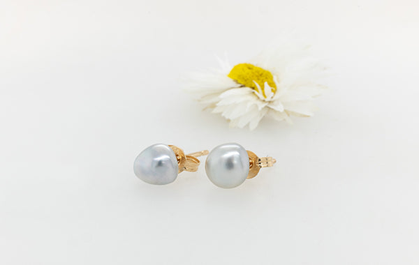 Keshi Pearl Stud Earrings