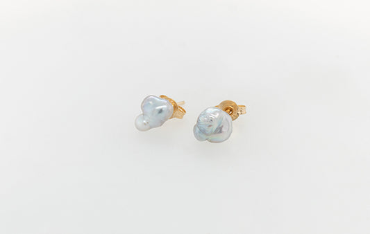 Keshi Pearl Stud Earrings