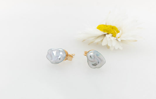 Keshi Pearl Stud Earrings