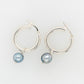 Pearl Hoops Silver and Blue