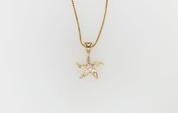 Starfish Small Diamond Pendant